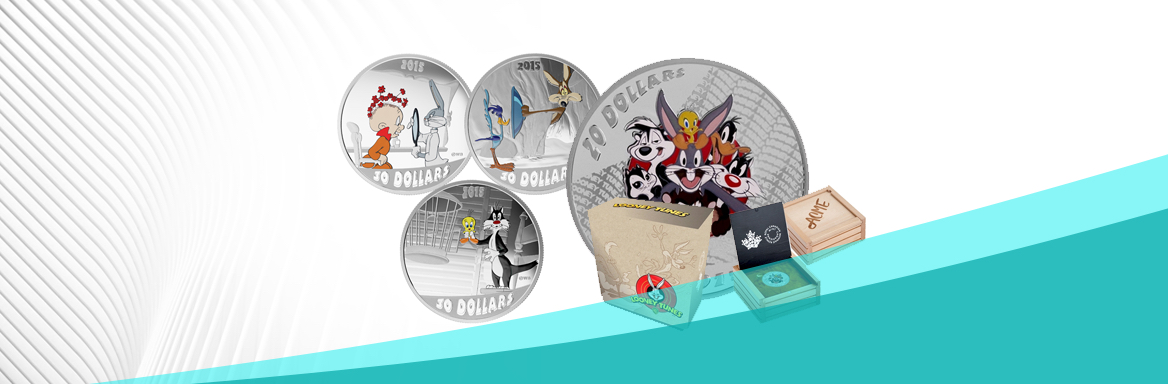 2015 Looney Tunes Classic Scenes Silver Coloured Coins